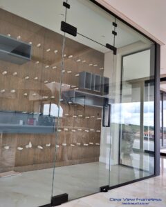 Frameless Glass Wine Cellar